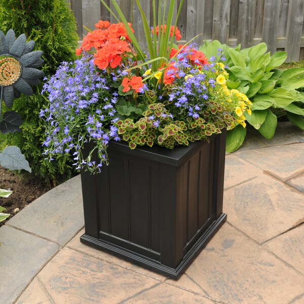 Cape Cod Patio Planter 16x16 - Black